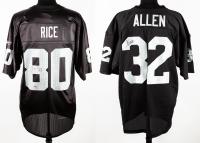 Marcus Allen (Los Angeles Raiders #32) and Jerry Rice (Oakland Raiders #80) Signed Jerseys