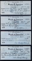 Buddy Ebsen Jr., Four Signed Checks all from Summer of 1938 Prior to His Brief Filming in The Wizard of Oz