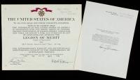 Truman, Harry S. -- Legion of Merit With Citation Letter Signed