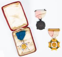 Three Rare, 19th/20th Century Medals Tiffany & Co. & J. E. Caldwell : New England Society and the 14K Gold, Mary Washington Memo