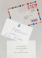 Duke and Duchess of Windsor -- Autographed Note Card.