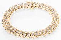 Diamond 10K Yellow Gold Bracelet