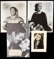 GONE WITH THE WIND: Collection of Signatures and Signed Photos. Gable, Leigh, Several of De Havilland and McQueen