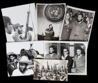 Fidel Castro: 12 Vintage Original, Rare Newswire and Magazine Photographs : With Che Guevarra, With Contras, In NYC at UN Meetin