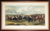 Spectacular, Vintage Horse Racing Copper Plate Engraving "A False Start", London, 1856 in Superior Condition