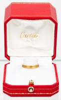 Ladies Cartier 18K Two Tone, Bevel Edge Wedding Band in Box