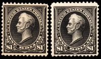 1895, $1 black, types I & II (Sc 276-276A)