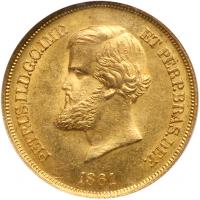 Pedro II (1831-1889). Gold 10000 Reis, 1861