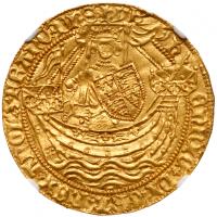 Henry VI, first reign (1422-61),Â Gold Noble of six shillings and eight pence, Calais Mint, Annulet Issue (c.1422-30)