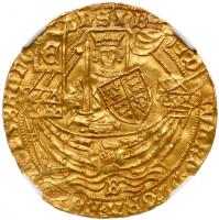 Edward IV, first reign (1461-70), Gold "Rose" Ryal of ten shillings, light coinage (1465-70)