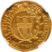 Commonwealth (1649-60), Gold Unite of twenty shillings, 1653