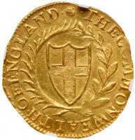 Commonwealth (1649-60), Gold Unite of twenty shillings, 1654