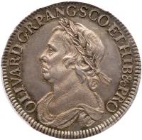 Oliver Cromwell (d.1658), Silver Halfcrown, 1658