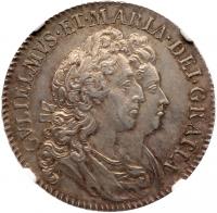 William and Mary (1688-94), Silver Halfcrown, 1691