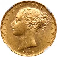 Victoria (1837-1901), Gold Sovereign, 1870