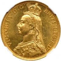 Victoria (1837-1901),Â Gold Two Pounds, 1887