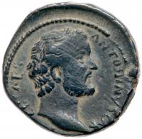 Judaea, Aelia Capitolina (Jerusalem). Hadrian, with Antoninus Pius, as Caesar. Ã (9.93 g), AD 117-138