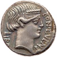 L. Scribonius Libo. Silver Denarius (4.00 g), 62 BC