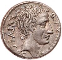 Q. Pompeius Rufus. Silver Denarius (3.68 g), 54 BC