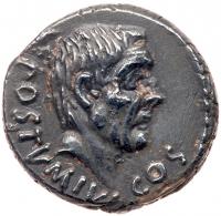 Albinus Bruti f. Silver Denarius (3.91 g), 48 BC