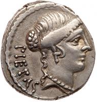 Albinus Bruti f. Silver Denarius (4.02 g), 48 BC