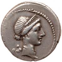 Julius Caesar. Silver Denarius (3.87 g), 46-45 BC