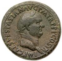 Vespasian. AE Sestertius (24.76 g), AD 69-79. <I>Judaea Capta type</I>