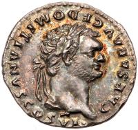 Domitian. Silver Denarius (3.52 g), as Caesar, AD 69-81 Mint State