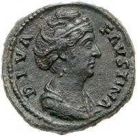 Diva Faustina I. Ã Dupondius (12.22 g), died AD 140/1 About EF