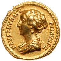 Faustina Jr. (daughter of Antoninus Pius and wife of Marcus Aurelius), Gold Aureus (7.33 g)