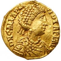 Galla Placidia. Gold Tremissis (1.45 g), Augusta, AD 421-450