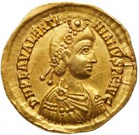 Valentinian III. Gold Solidus (4.47 g), AD 425-455