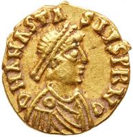<B>Burgundians.</B> Gundobald. Gold Tremissis (1.48 g), 473-516