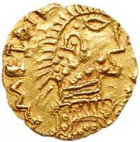 Merovingians, Deverstedt. Gold Tremissis (1.31 g), ca. 600-750 Superb EF