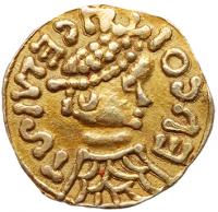 Merovingians, Yvois-Carignan. Gold Tremissis (1.24 g), ca. 600-750 EF