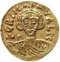 Lombards. Grimoald III, with Charlemagne. Gold Tremissis (1.31 g), 788-806 Choic