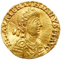 Visigoths in Gaul. Pseudo-imperial issue. Gold Tremissis (1.37 g), 417-507