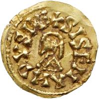 Visigoths. Sisenand. Gold Tremissis (1.54 g), 631-636 EF