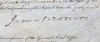Monroe, James - Signed Land Grant Dated 1821 - 2