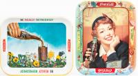 Coca-Cola: Three (3) Outstanding 1950s Serving Trays, "Menu Girl" and "Pansy Garden" "Girl with Red Hair" - 2