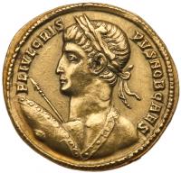 Crispus. Gold Solidus (4.41 g), Caesar, AD 317-326 EF