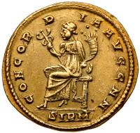 Crispus. Gold Solidus (4.41 g), Caesar, AD 317-326 EF - 2