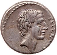 Q. Pompeius Rufus. Silver Denarius (3.68 g), 54 BC - 2