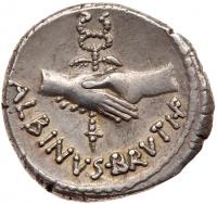 Albinus Bruti f. Silver Denarius (4.02 g), 48 BC - 2