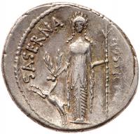 L. Hostilius Saserna. Silver Denarius (3.90 g), 48 BC - 2