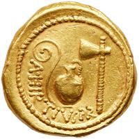 Julius Caesar. Gold Aureus (8.02 g), 46 BC - 2