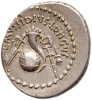 Julius Caesar. Silver Denarius (3.88 g), 44 BC - 2