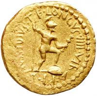 Mark Antony. Gold Aureus (8.02 g), 42 BC - 2