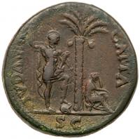 Vespasian. AE Sestertius (24.76 g), AD 69-79. <I>Judaea Capta type</I> - 2