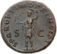 Trajan. Ã As (13.43 g), AD 98-117 Choice VF - 2